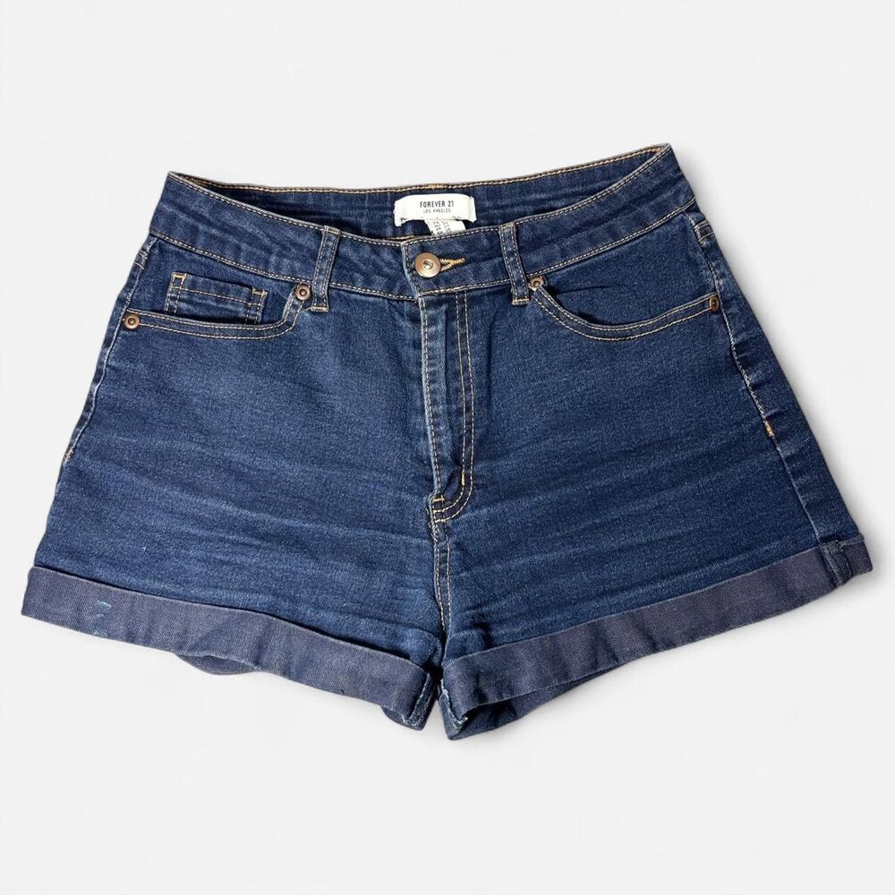 Forever-21 Women's Navy and Blue Shorts